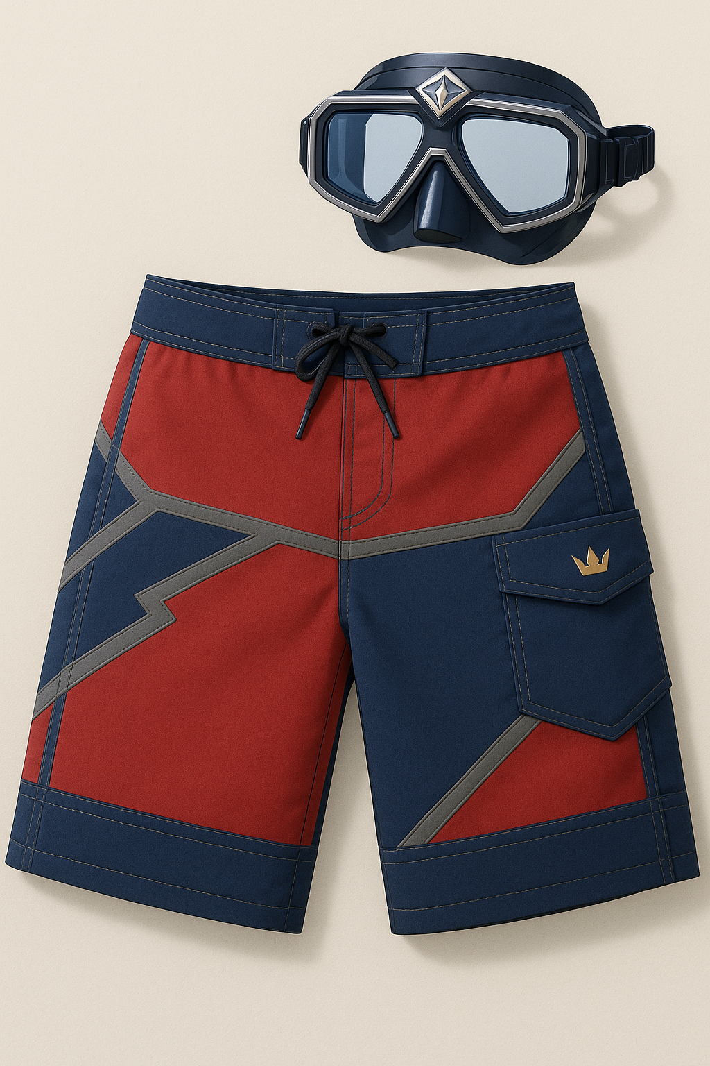 Crowndiving Badehose + Taucherbrille Set Crowndiving Badehose + Taucherbrille Set